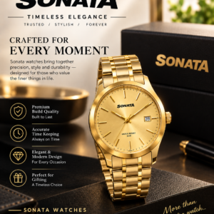 Sonata Premium Silver Watch