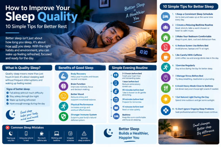 How to Improve Your Sleep Quality: 10 Simple Tips for Better Rest